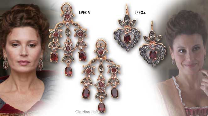 Elisa di Rivombrosa garnet earrings