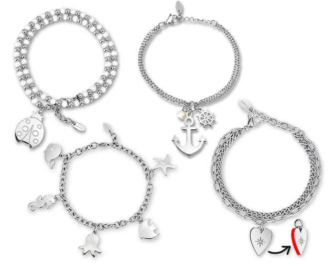 Bracciali acciaio 2 Jewels