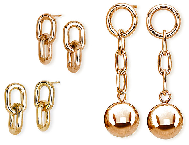 Golden earrings by 2 Jewels