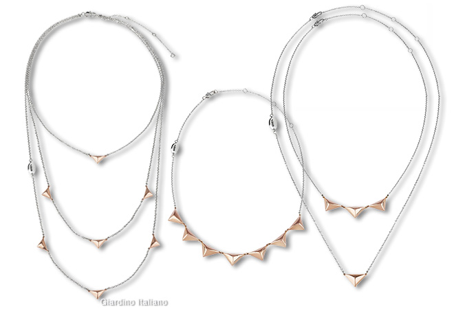Collane Breil Rockers acciaio e oro rosa