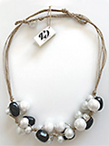 Navona necklace with pearls and natural gems