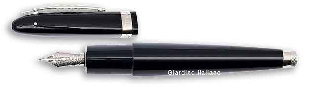 Pineider Tempi Moderni palladium finish fountain pen